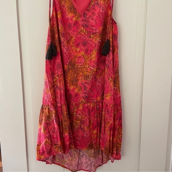 Sundance Pink & Orange Flamenco Tropical Dress - Picture 5 of 10